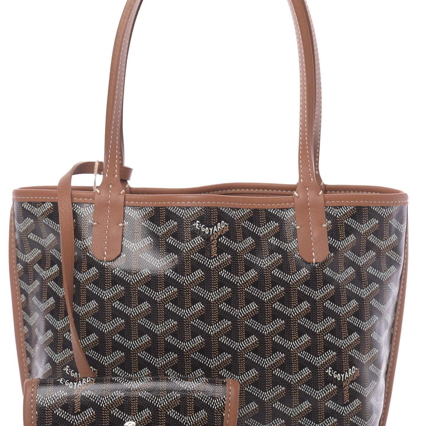 Goyardine Reversible Mini Anjou Black Gold