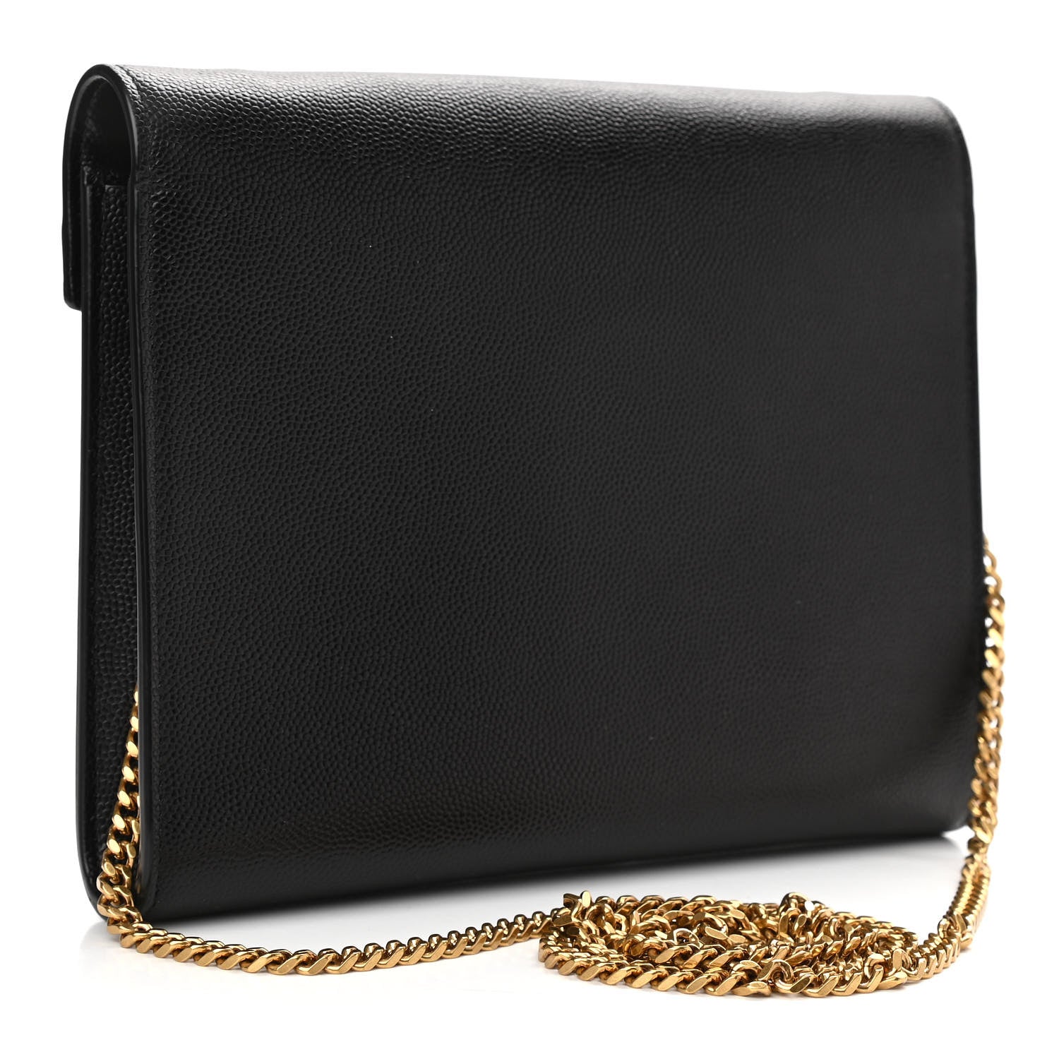 Saint Laurent Grain De Poudre Monogram Cassandra Clasp Bag Black 3 of 10