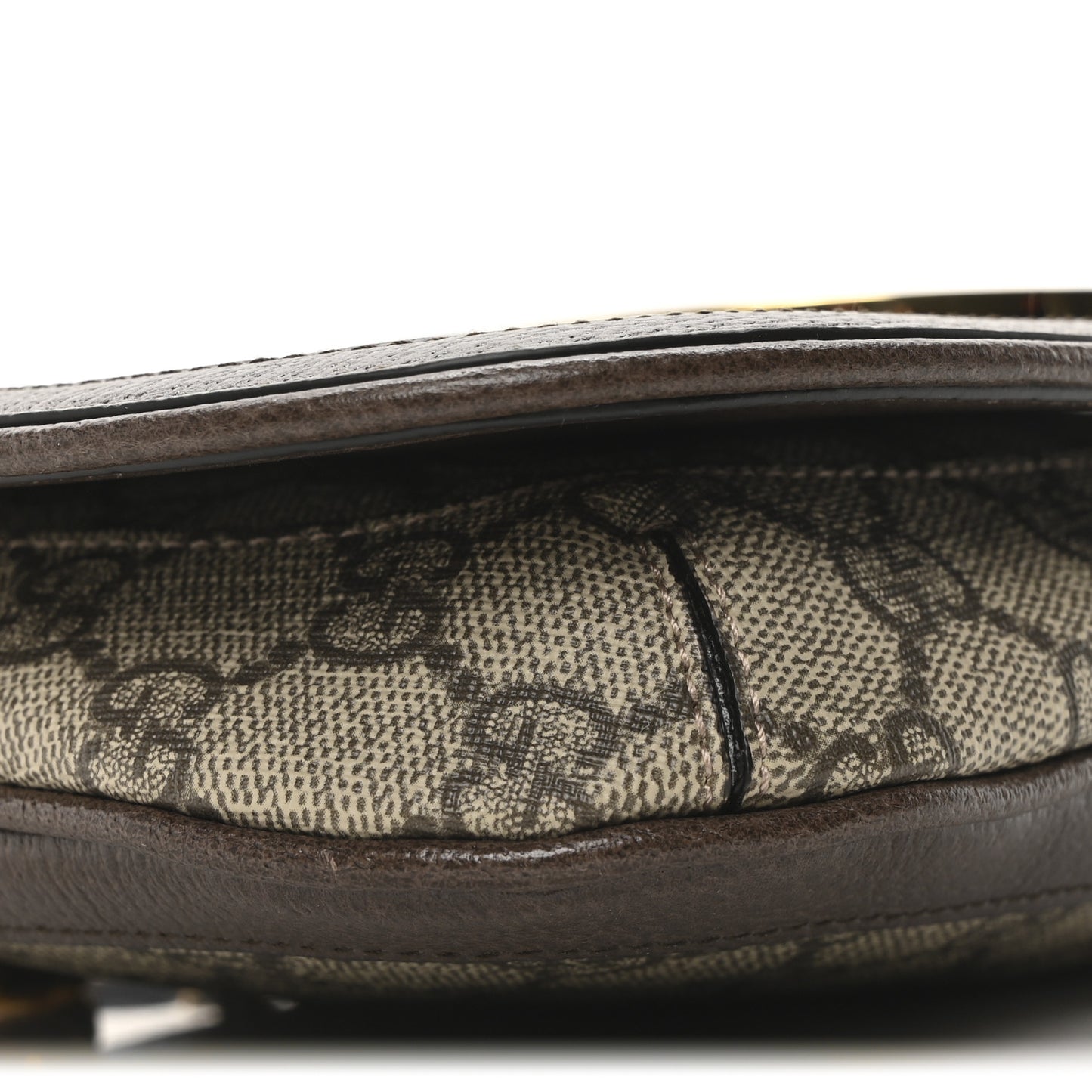 GG Supreme Monogram Textured Dollar Calfskin Blondie Chain Shoulder Flap Bag Beige Ebony New Acero