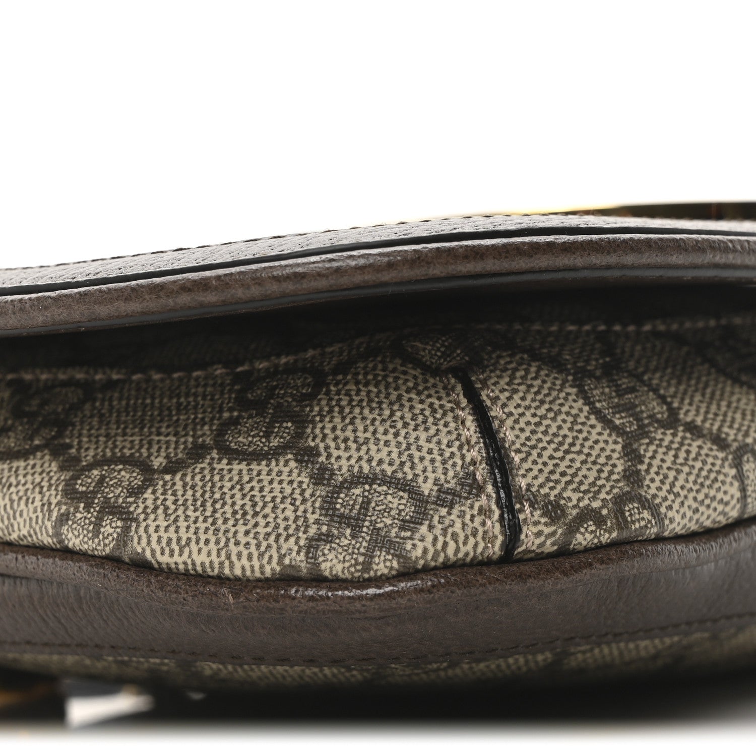 Gucci GG Supreme Monogram Textured Dollar Calfskin Blondie Chain Shoulder Flap Bag Beige Ebony New Acero 9 of 10