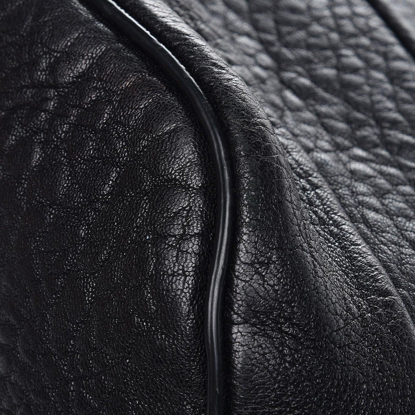 Pebbled Lambskin Rockie Black Rose Gold Hardware