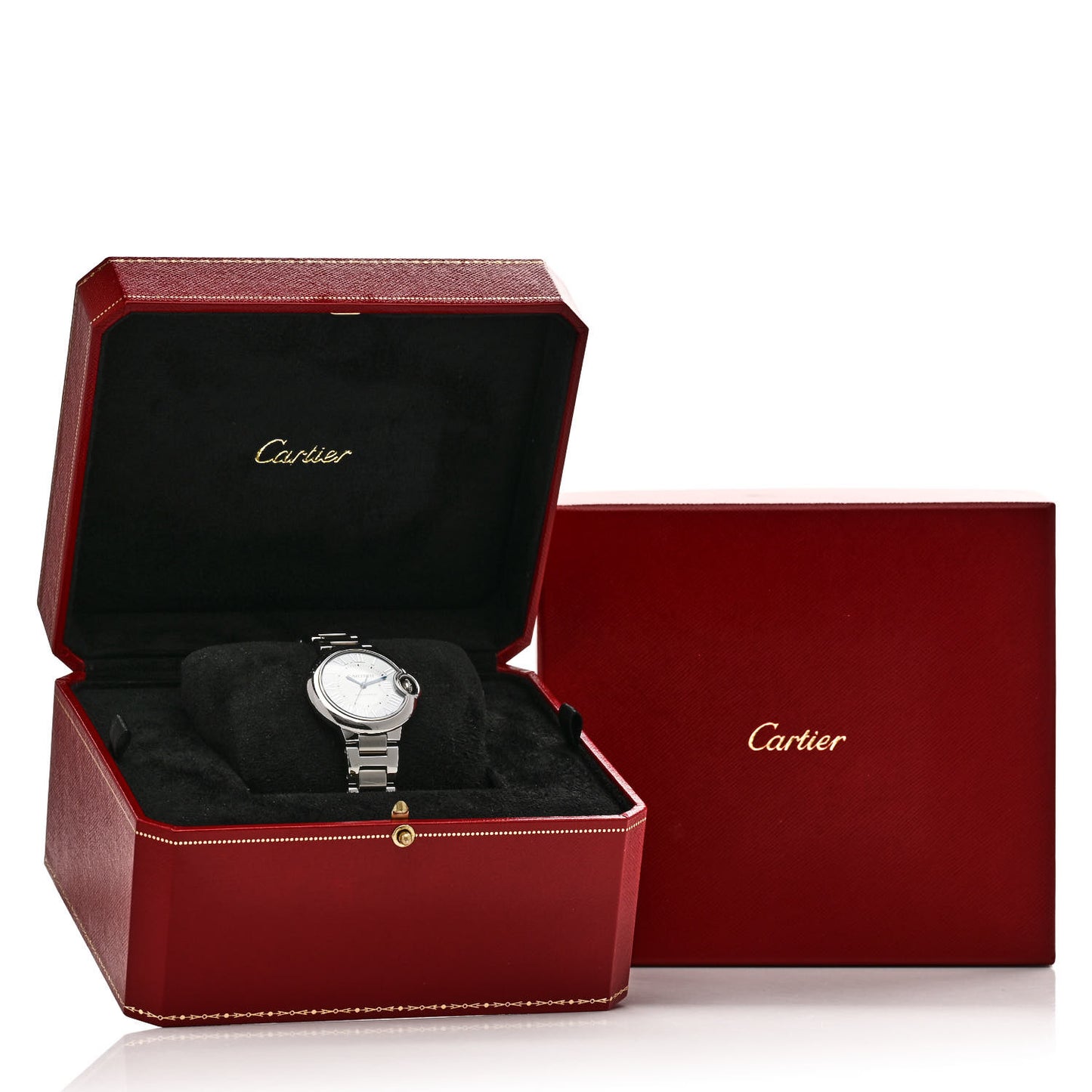 Stainless Steel 33mm Ballon Bleu De Cartier Automatic Watch Ice Blue