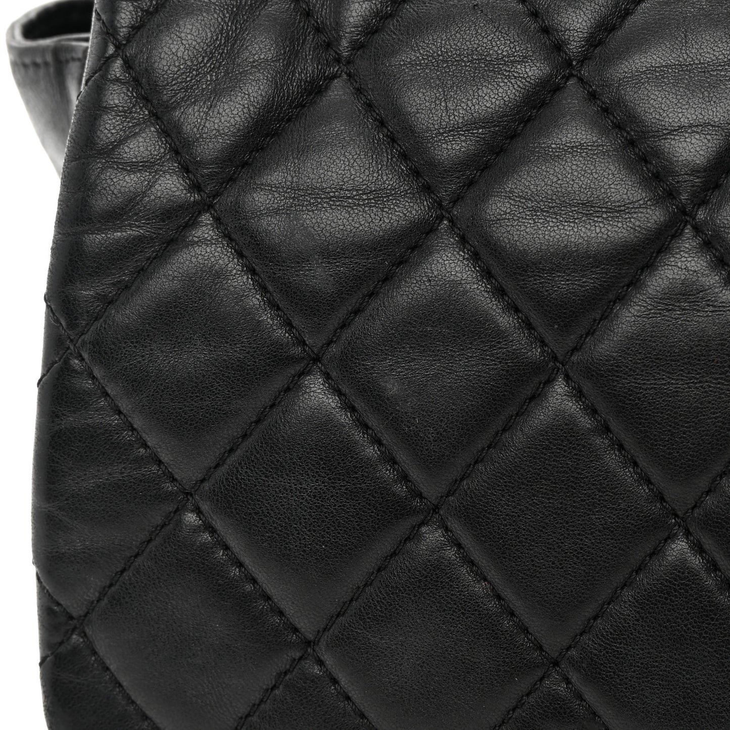 Lambskin Quilted Jumbo Coco Rain Flap Black