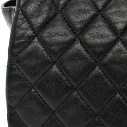Chanel Lambskin Quilted Jumbo Coco Rain Flap Black 21 of 24