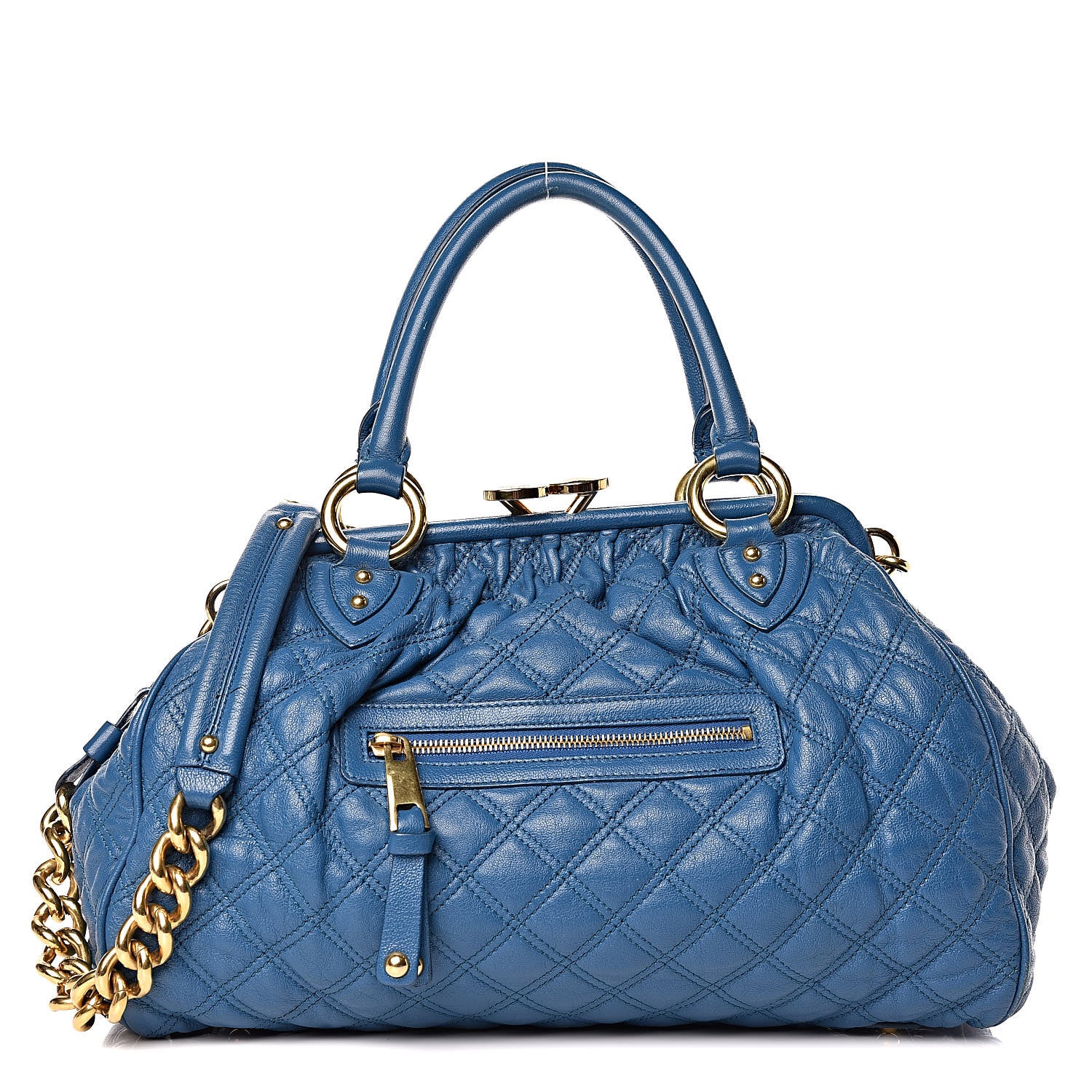 Marc Jacobs Lambksin Quilted Stam Blue 1 of 15