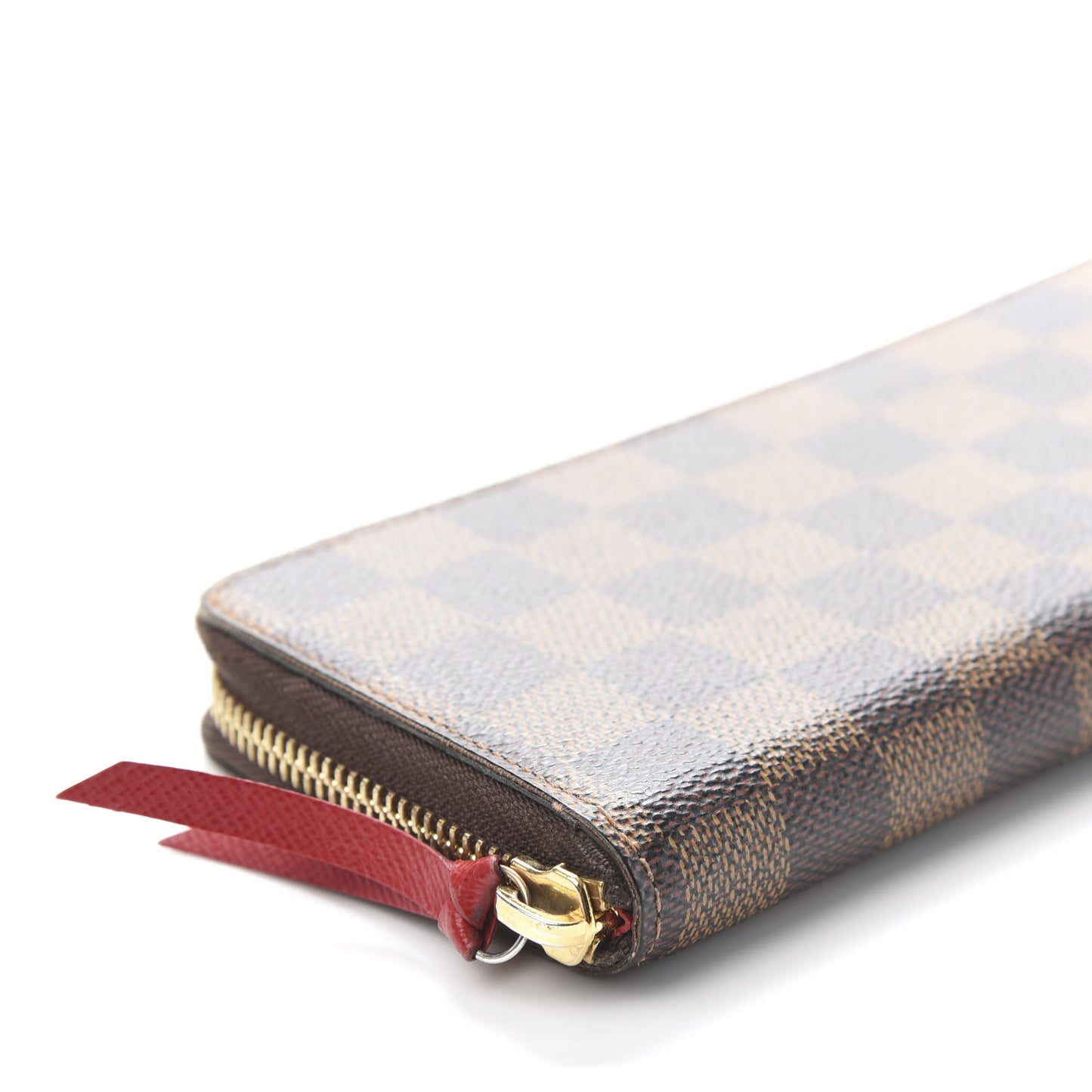 Damier Ebene Clemence Wallet Cherry