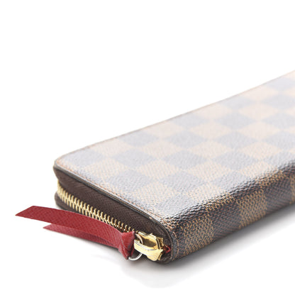 Louis Vuitton Damier Ebene Clemence Wallet Cherry 8 of 9