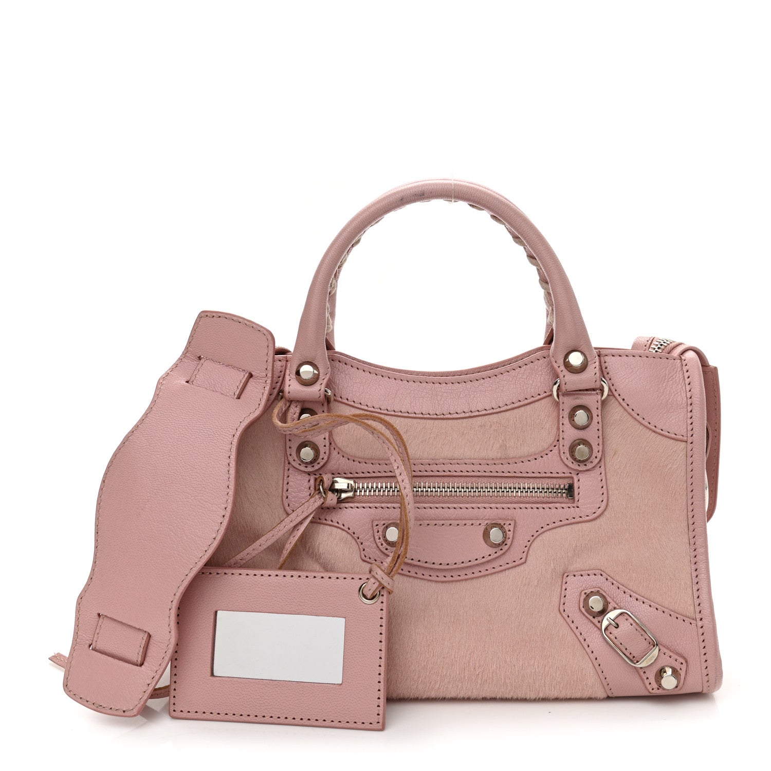 Balenciaga Calf Hair Classic Silver Hardware Mini City Pink 1 of 14