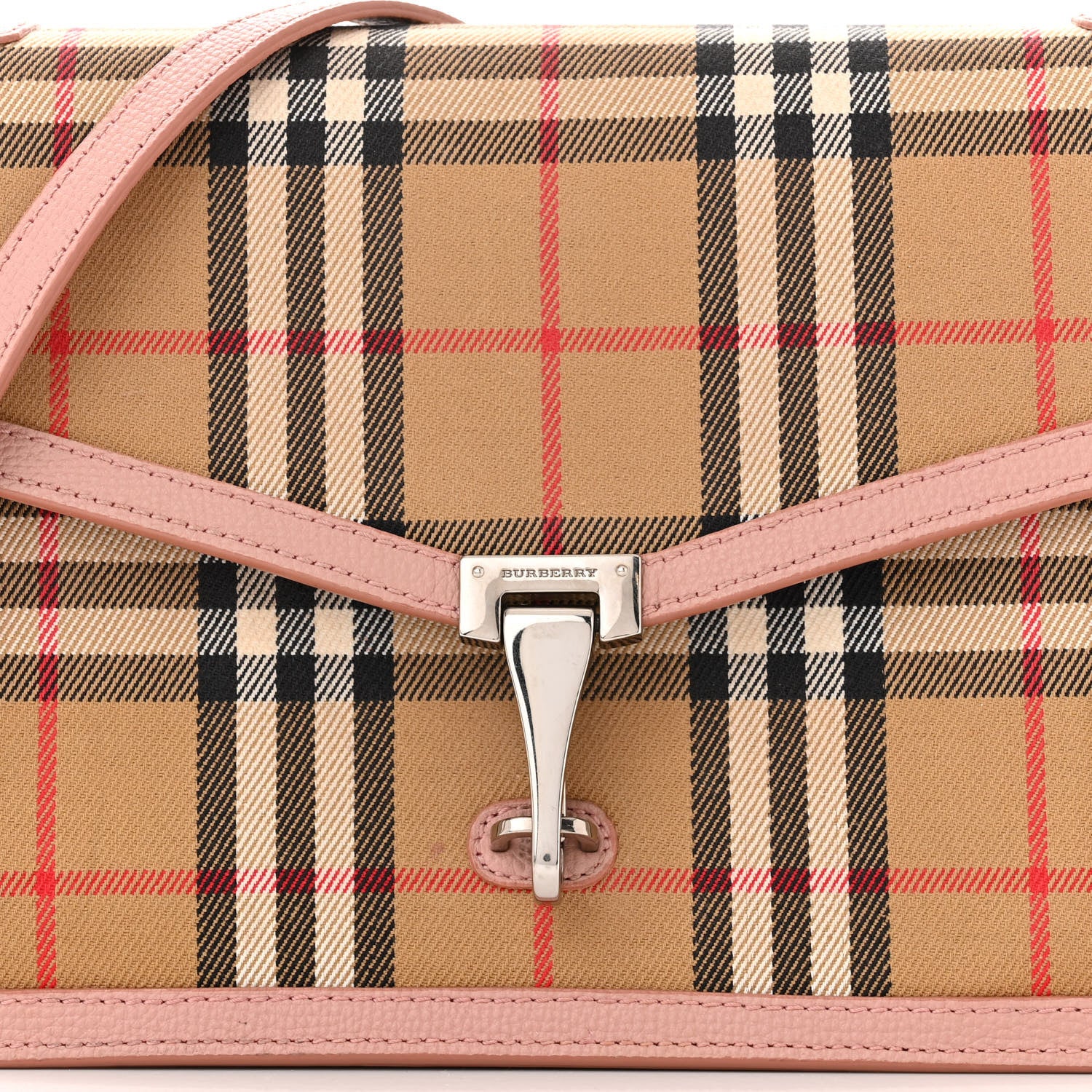 Burberry Grainy Calfskin Vintage Check Small Macken Crossbody Bag Ash Rose 9 of 16