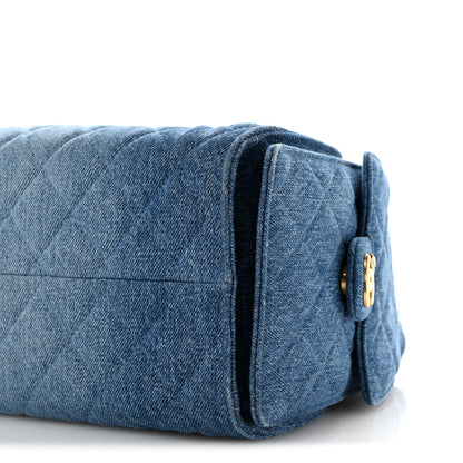 Chanel Washed Denim Quilted Small Chanel 25 Handbag Blue 10 of 12