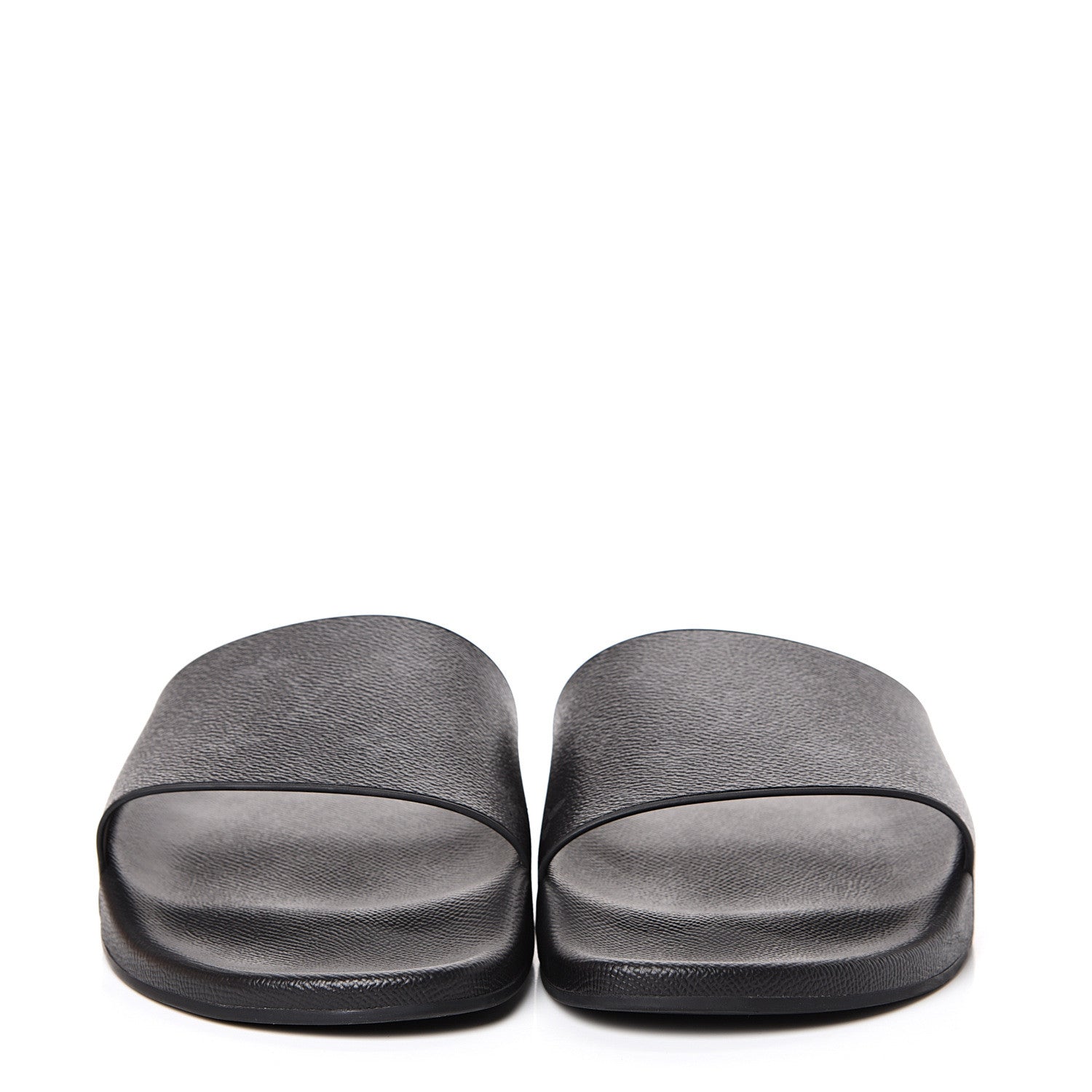 Louis Vuitton Rubber Monogram Eclipse Mens Waterfront Mules 12 Black 2 of 9