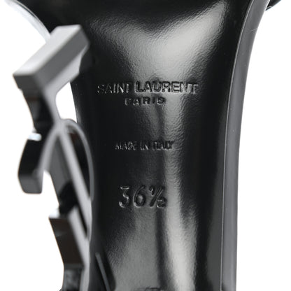 Saint Laurent Patent Calfskin Opyum 110 Sandals 36.5 Black 7 of 8