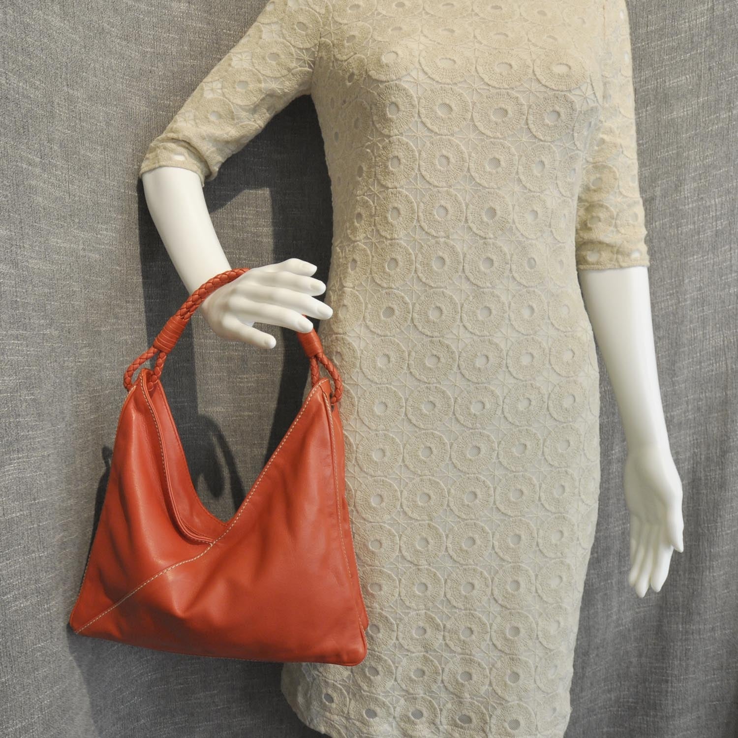 Bottega Veneta Leather Hobo Orange 4 of 11