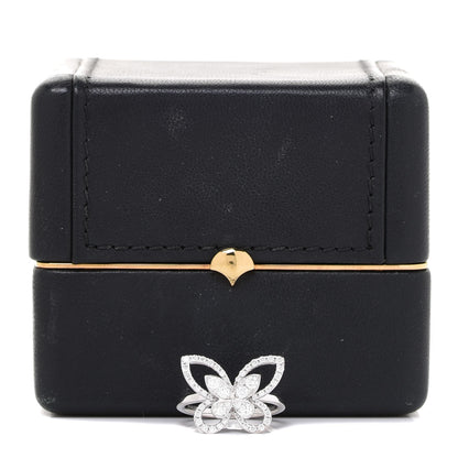 Graff 18K White Gold Diamond Butterfly Silhouette Ring 50 5.5 7 of 7