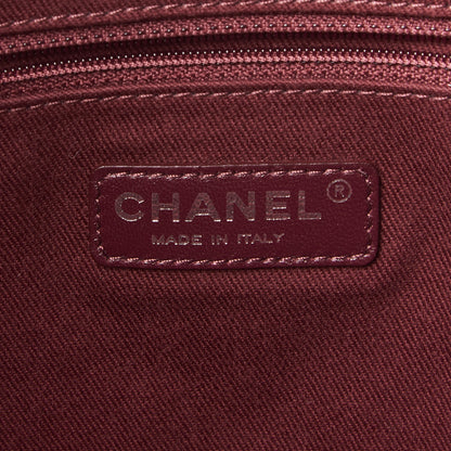 Chanel Goatskin Quilted Large Gentle Boy Shopping Tote Black 8 of 9