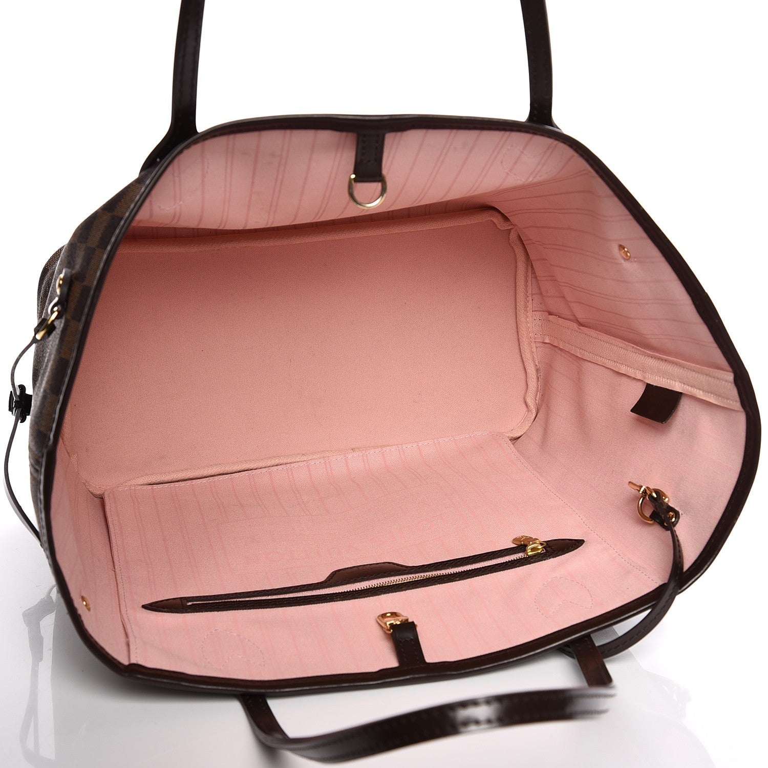 Louis Vuitton Damier Ebene Neo Neverfull MM Rose Ballerine 5 of 9