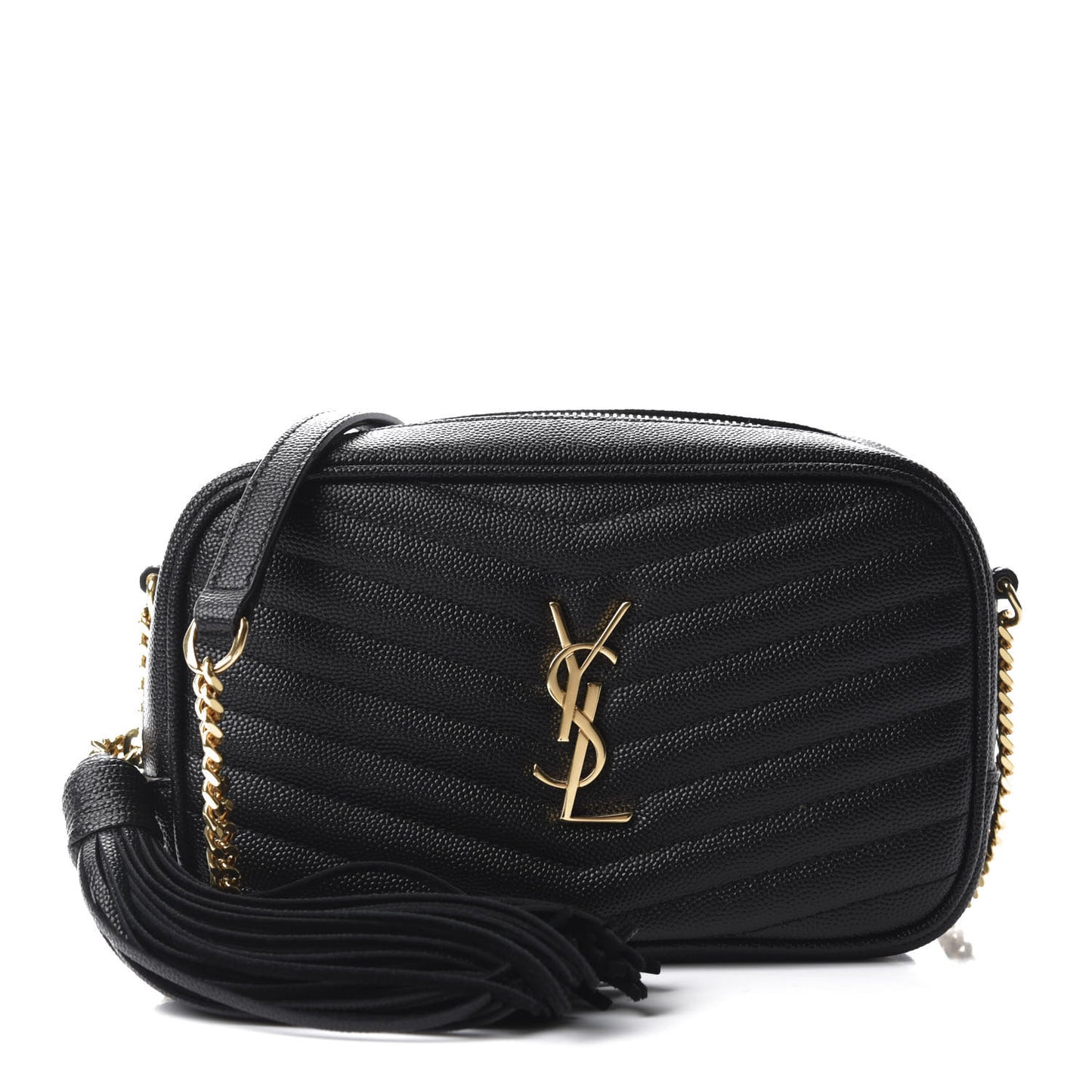 Grain De Poudre Matelasse Monogram Mini Lou Camera Bag Black