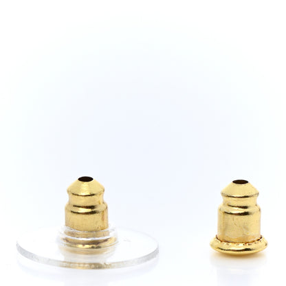 Chanel Resin Pearl CC Earrings Gold Black 4 of 6