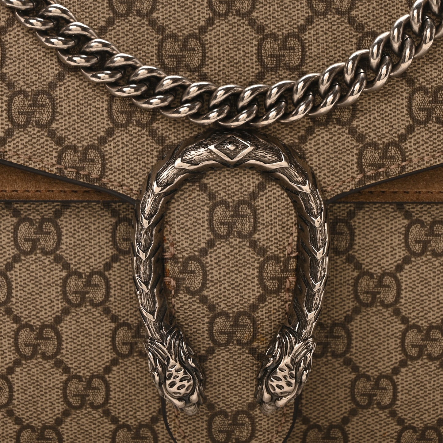 GG Supreme Monogram Small Dionysus Shoulder Bag Taupe