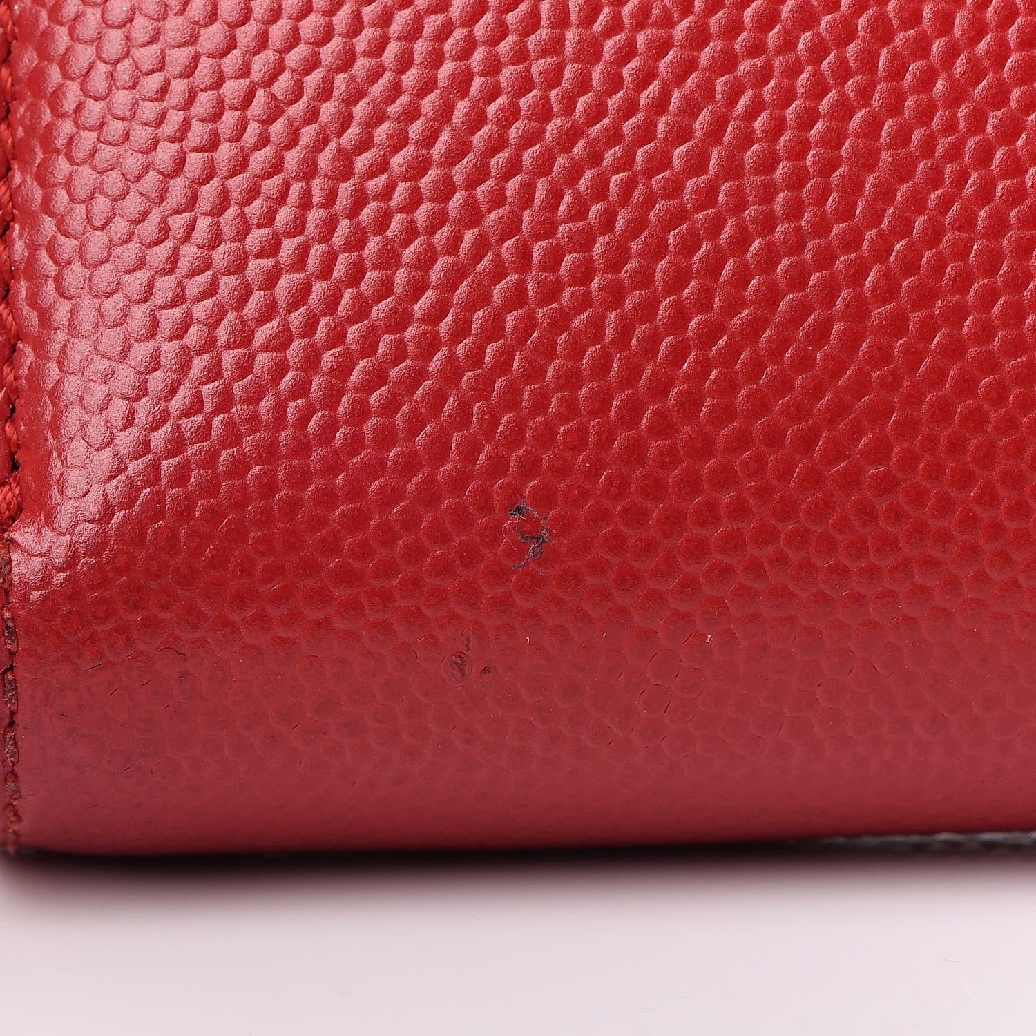 Saint Laurent Grain De Poudre Monogram Zip Around Wallet New Red 13 of 14