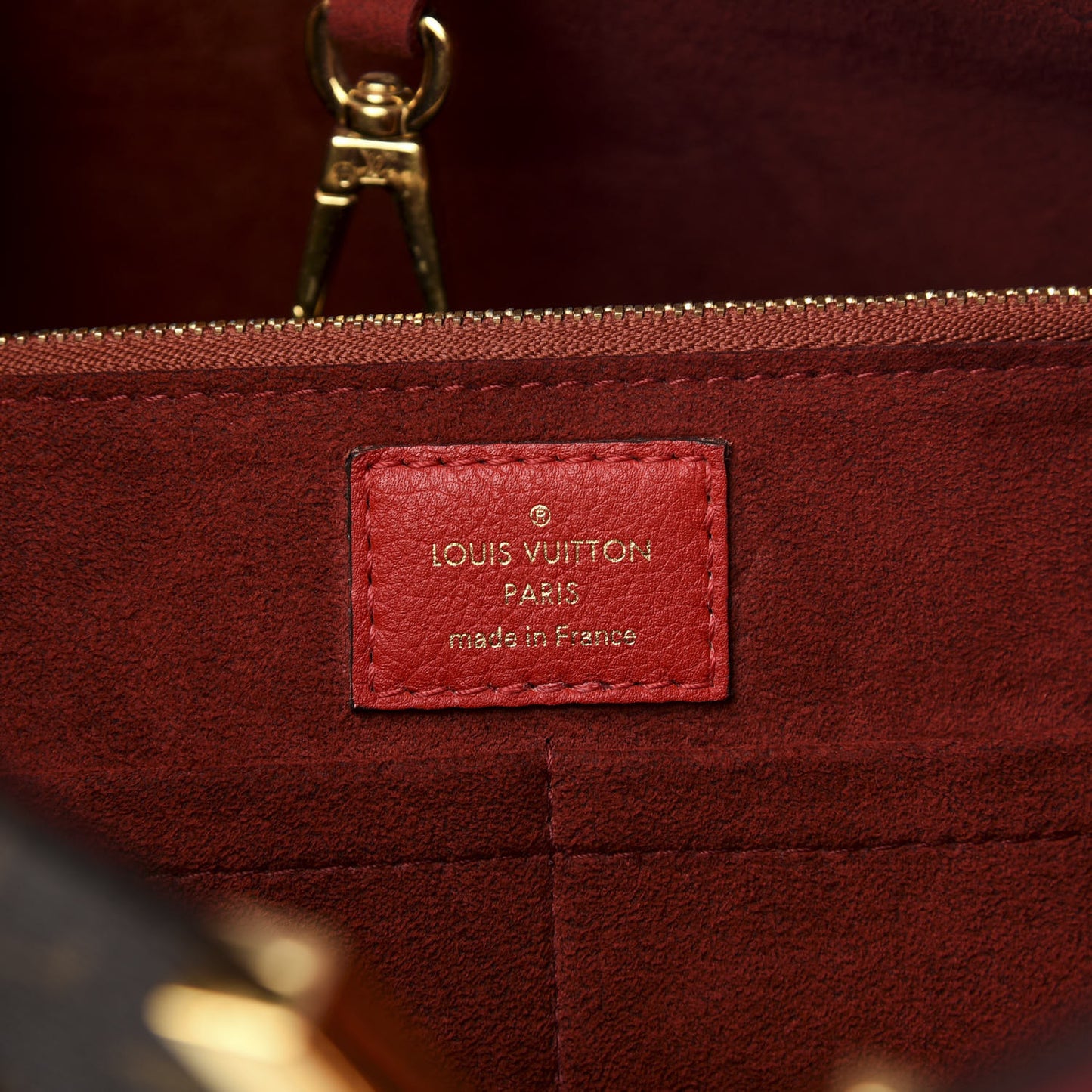 Calfskin Monogram Kimono Tote Cherry