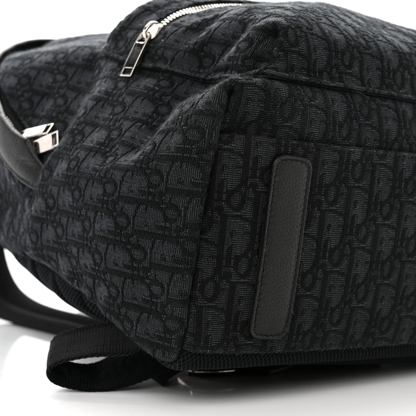 Oblique Calfskin Rider Backpack Black