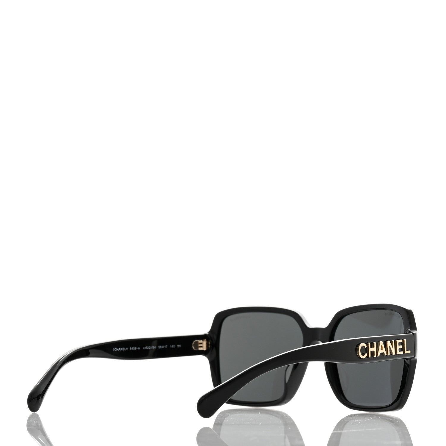 Chanel Acetate Square Sunglasses 5408 Black 4 of 8