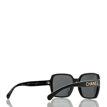 Chanel Acetate Square Sunglasses 5408 Black 4 of 8