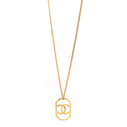 Chanel Metal CC Chain Pendant Necklace Gold 1 of 7