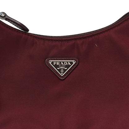Prada Tessuto Nylon Saffiano Mini Re-Edition 2005 Bag Bordeaux 7 of 9