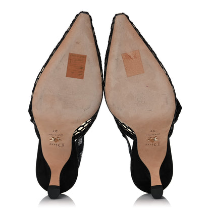 Christian Dior Resille Ribbon J'Adior Slingback 65mm Pumps 37 Black 5 of 11