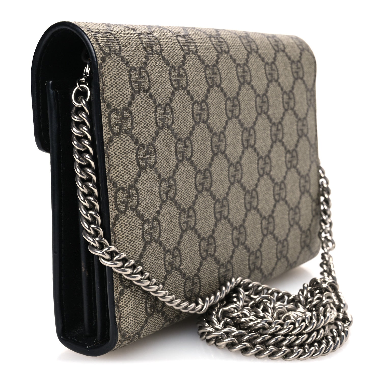 Gucci GG Supreme Monogram Mini Dionysus Chain Wallet Beige Black 3 of 11