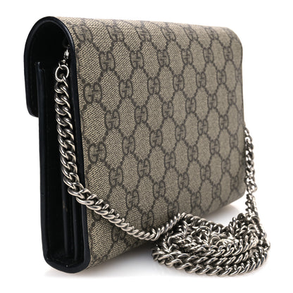 Gucci GG Supreme Monogram Mini Dionysus Chain Wallet Beige Black 3 of 11