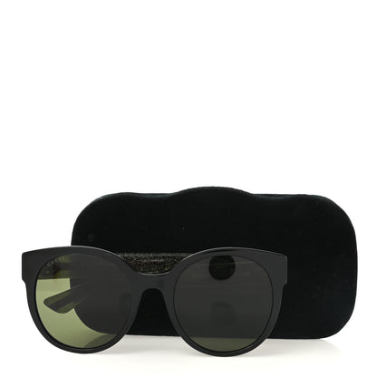 Gucci Acetate Round Web GG035S Sunglasses Black 8 of 8