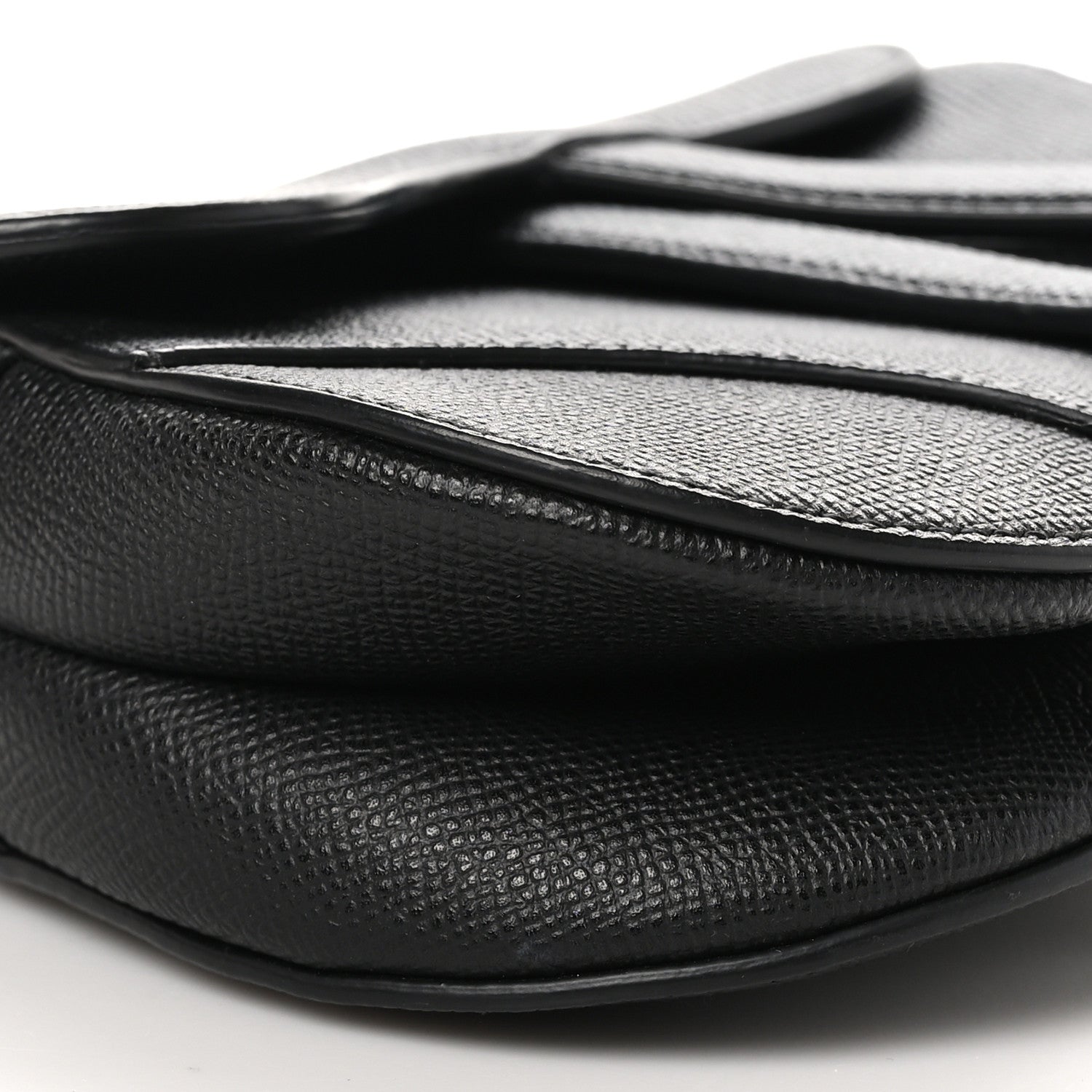 Christian Dior Grained Calfskin Mini Saddle Bag Black 9 of 10