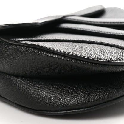 Christian Dior Grained Calfskin Mini Saddle Bag Black 9 of 10