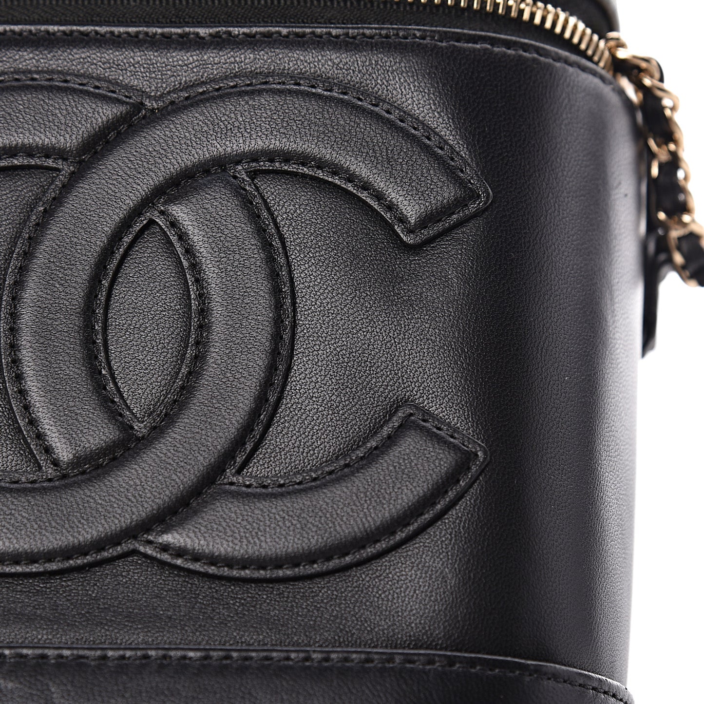 Lambskin Timeless Vanity Cosmetic Case Black