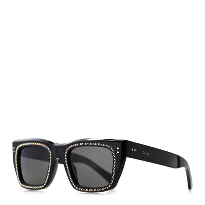 Celine Acetate Crystal Embellished D-Frame Sunglasses CL4082IS Black 1 of 6