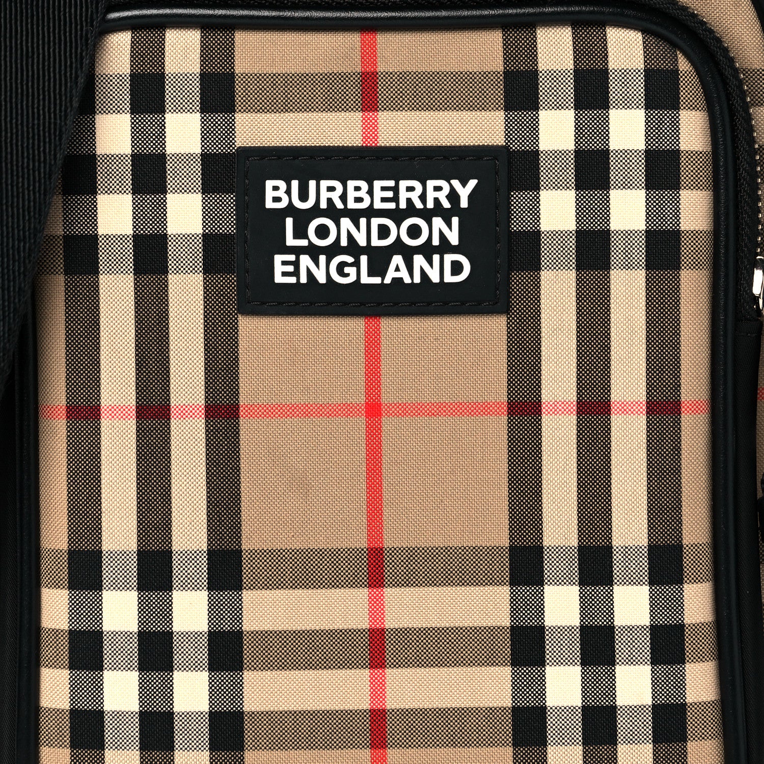 Burberry Canvas Calfskin Vintage Check Freddie Crossbody Bag Archive Beige 8 of 10
