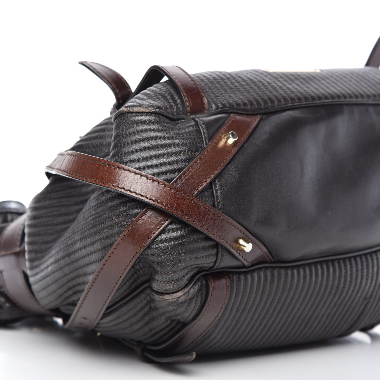 Burberry Calfskin Quilted Belt Tote Black 7 of 21