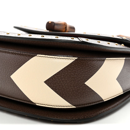 Gucci GG Supreme Monogram Studded Calfskin Centum Medium Bamboo 1947 Top Handle Bag Beige Ebony Multicolor 11 of 11