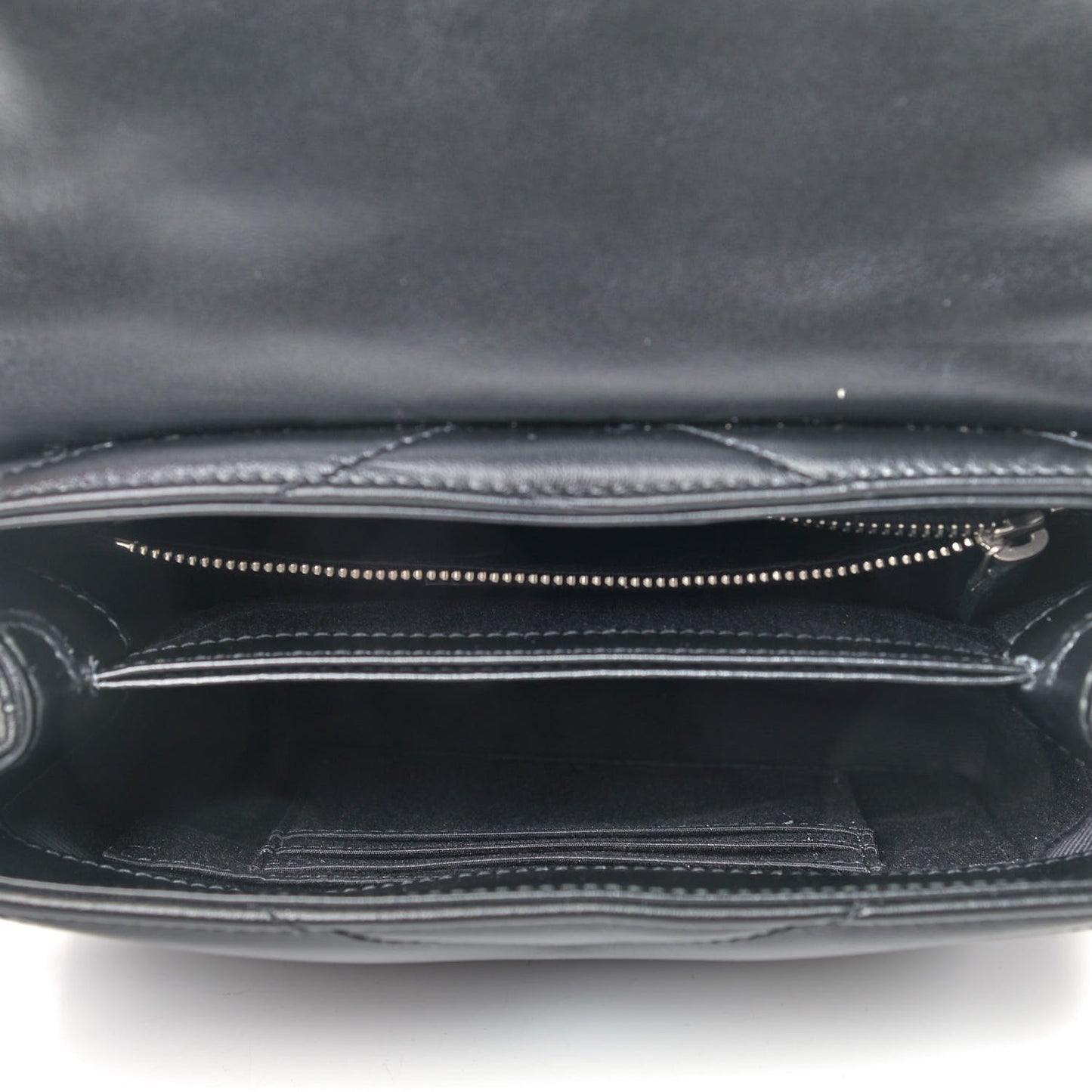 Calfskin Y Quilted Monogram Toy Loulou Crossbody Bag Black