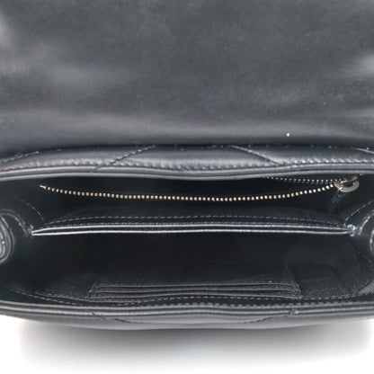 Saint Laurent Calfskin Y Quilted Monogram Toy Loulou Crossbody Bag Black 5 of 10