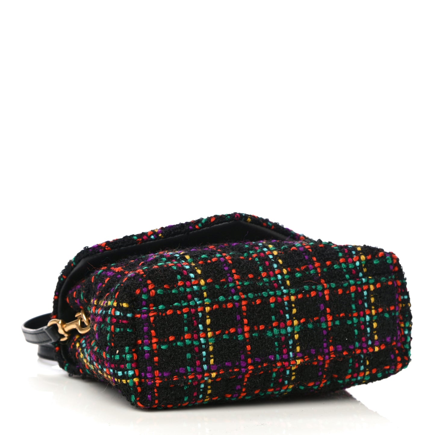 Tweed Toy Loulou Shoulder Bag Black