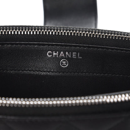 Chanel Caviar Quilted CC Box Clutch With Chain Black 5 of 13