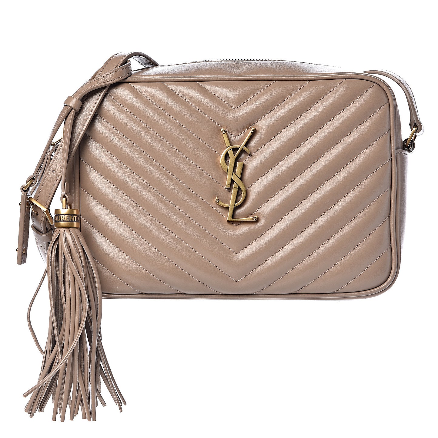 Calfskin Matelasse Monogram Lou Camera Bag Dusty Grey