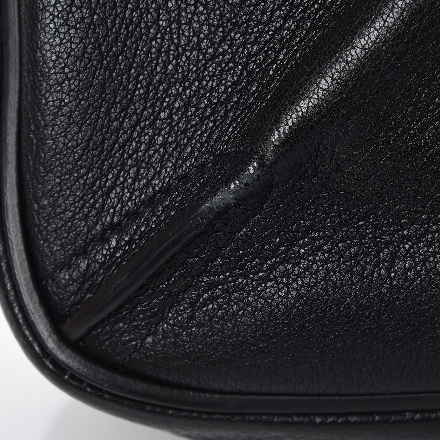Grained Lambskin Calfskin Medium Lexa Shoulder Bag Black