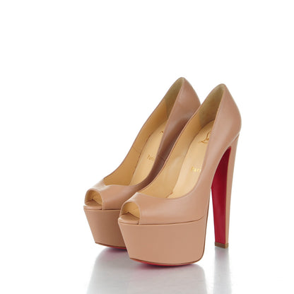 Christian Louboutin Shiny Calf Altareva 160 Pumps 36 Beige 3 of 7