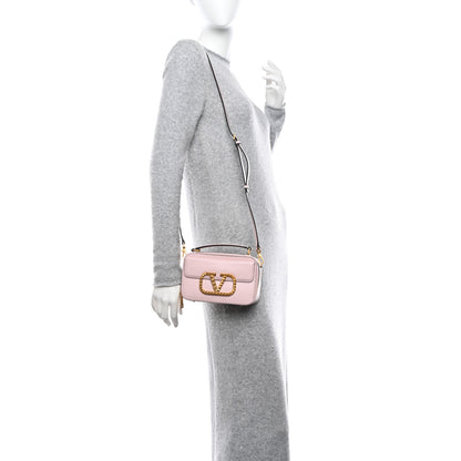 Valentino Garavani Grainy Calfskin Rockstud Alcove Top-Handle Crossbody Bag Rose Quartz 3 of 10