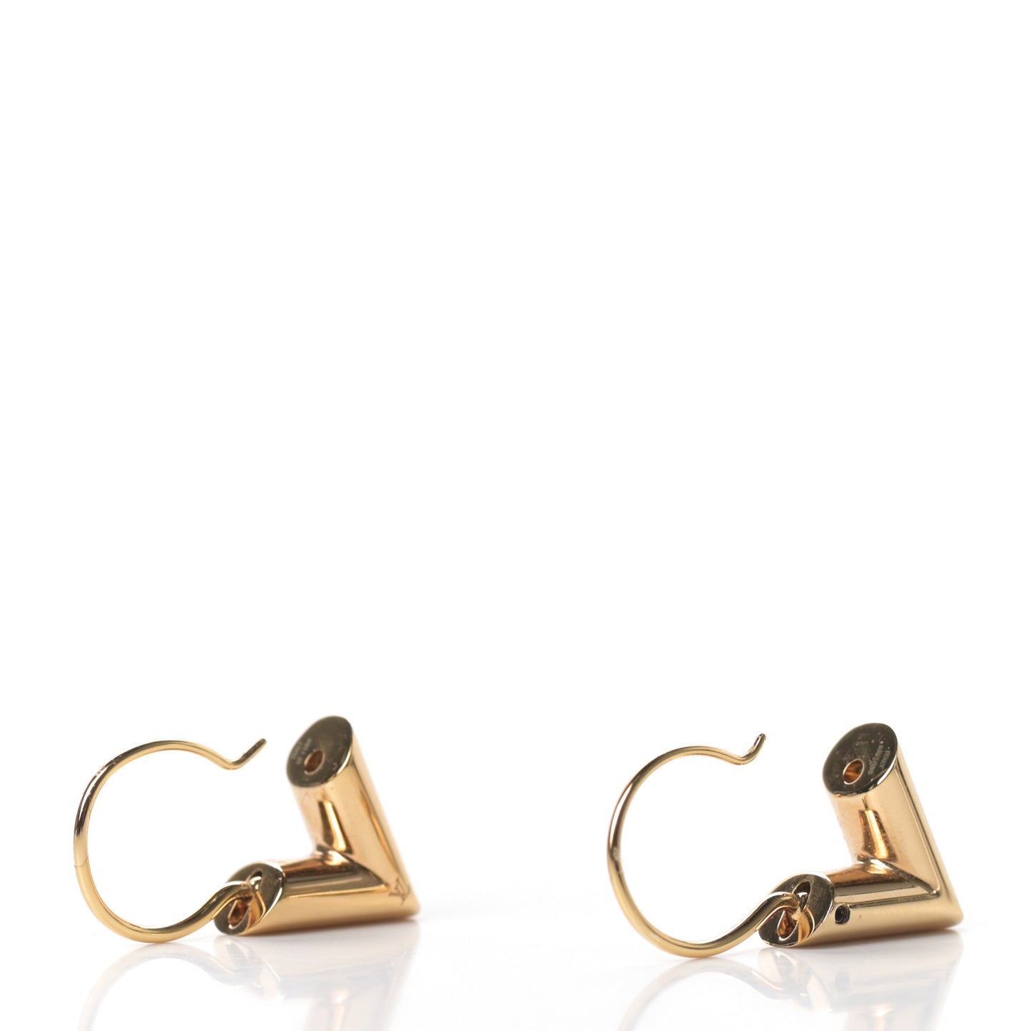 Brass Essential V Hoop Earrings Gold